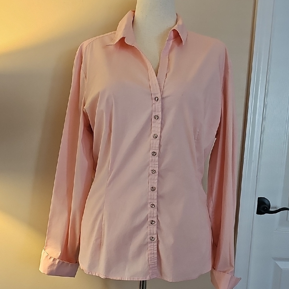 Women's Pink Button-Up Shirt